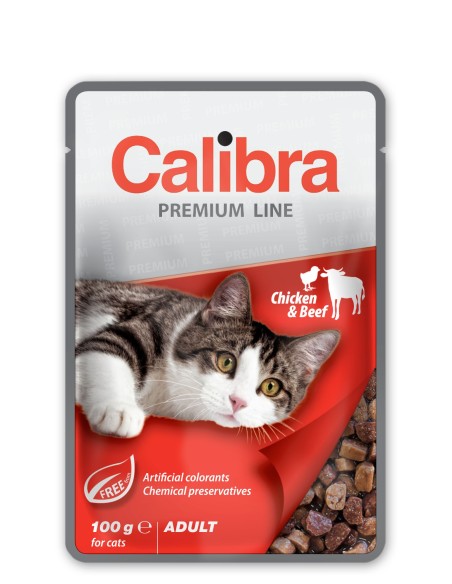 CALIBRA KOŠČKI V OMAKI PIŠČANEC & GOVEDINA 100G