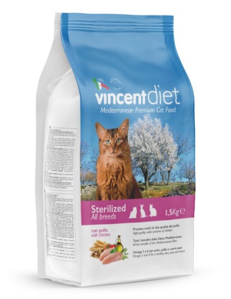 Vincent Diet Cat Adult Sterilized 1,5kg