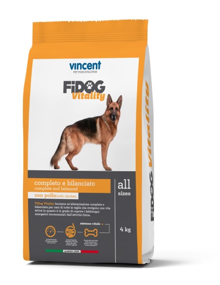 Vincent Fidog Vitality for active adult dogs 4kg