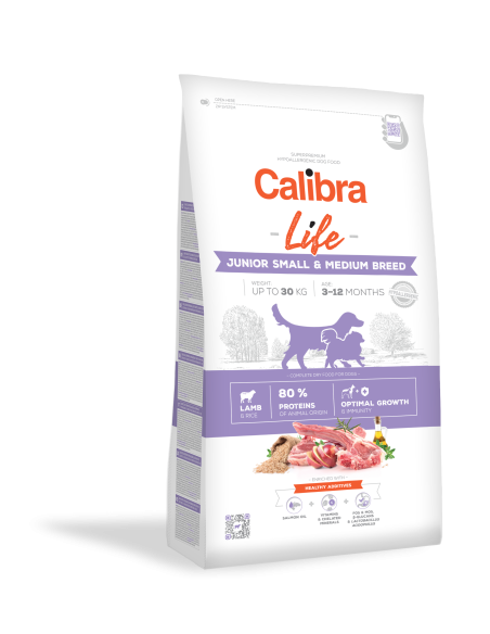 Calibra Dog Life Junior Small&Medium Breed Lamb 2,5 kg