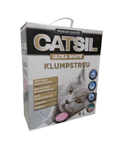Catsil Ultra White cat litter - baby powder 6 L box