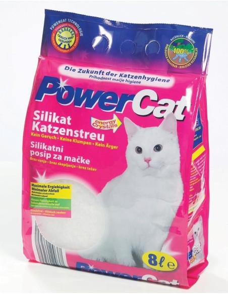 POWER CAT silica kristalni mačji posip 8L