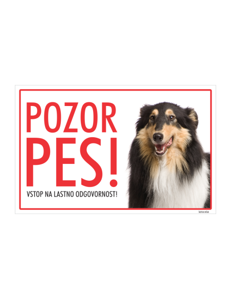 Pasja tablica z napisom - Pozor Pes