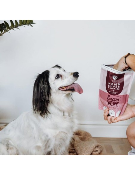 Hemp Super Yummies snack for dogs, bacon 250 g
