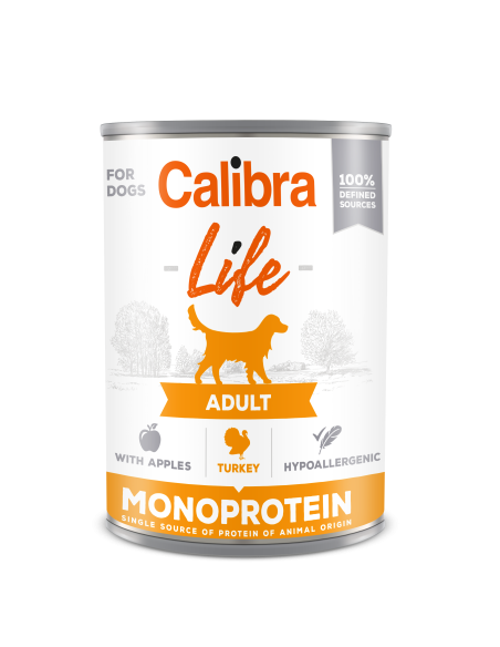 Calibra Life Adult wet food Turkey & Apples 400g