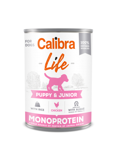 Calibra Life Puppy & Junior konzerva Piščanec 400g