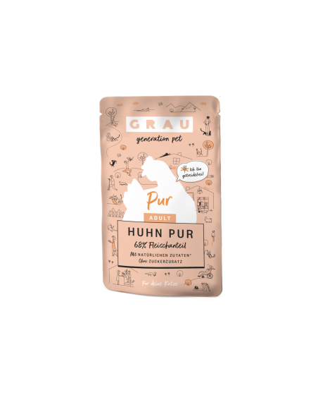 Grau Pur Adult Cat pouch, Chicken 125 g