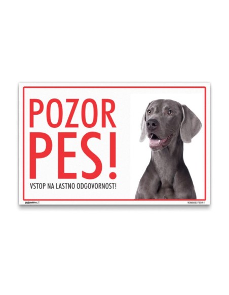 Pasja tablica z napisom - Pozor Pes