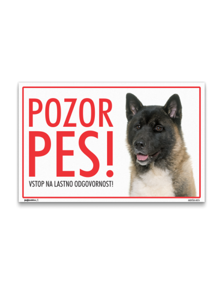 Pasja tablica z napisom - Pozor Pes