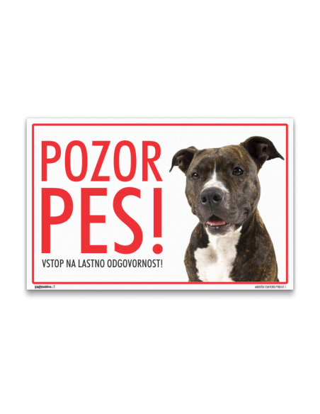 Pasja tablica z napisom - Pozor Pes