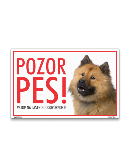 Pasja tablica z napisom - Pozor Pes