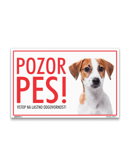 Pasja tablica z napisom - Pozor Pes