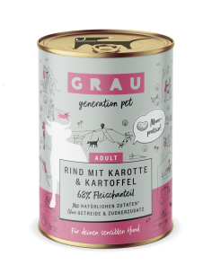 Grau GP can Beef, carrots and potatoes, dog food 400g