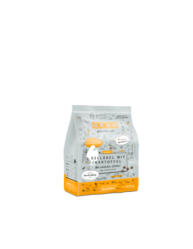 Grau Generation Pet dry food for cats, Poultry and potatoes 400g