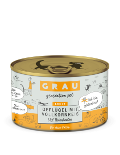 Grau Generation Pet Adult, Poultry and whole grain rice cat food 200g