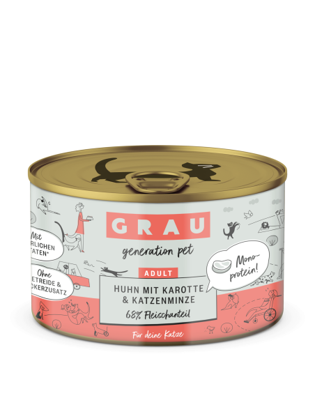 Grau GP Adult Piščanec & Korenje & Mačja meta 200g