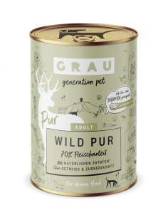 Grau Generation Pet dog can, Wild Pur 400g