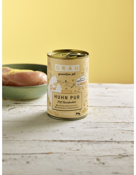 Grau Generation Pet dog can, Pur Chicken 200g