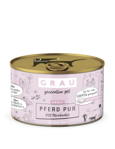 Grau Generation Pet dog can, Pur Horse 200g