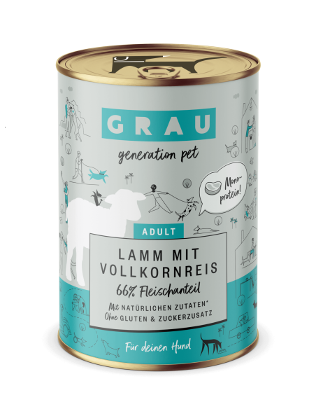 Grau Generation Pet Adult, Lamb with rice 400g