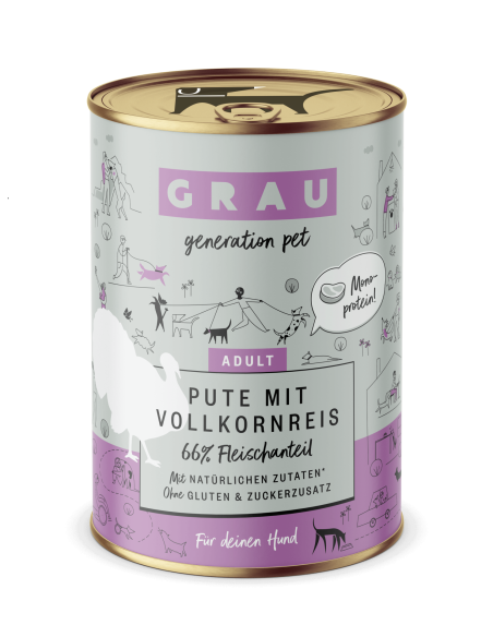 Grau Generation Pet Adult, Turkey with whole rice 400g