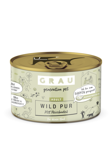Grau Generation Pet dog can, Wild Pur 200g