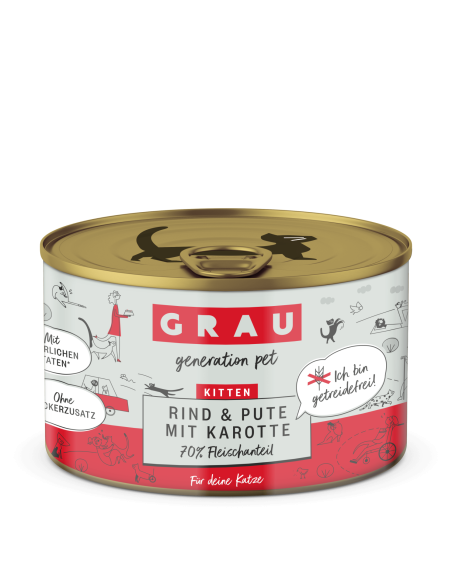 Grau GP Kitten, Govedina & Puran & Korenje 200 g