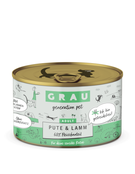 Grau Cat can Turkey & Lamb 200 g