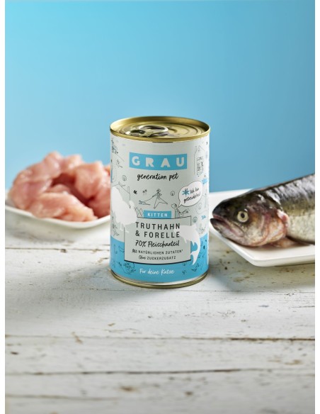 Grau Cat can Kitten Turkey & Trout 200 g