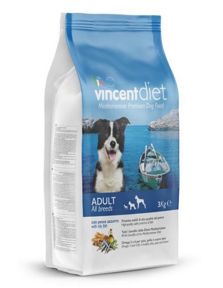 Vincent Diet Dog Adult, riba, 3 kg