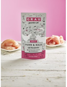 Grau pouch for cats, Chicken&Veal -125g 2