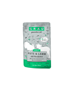 Grau pouch for cats, Turkey&Lamb -125g