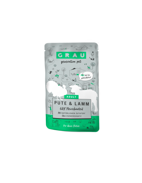 Grau Adult mokra hrana za mačke, Puran&Jagnjetina - 125g