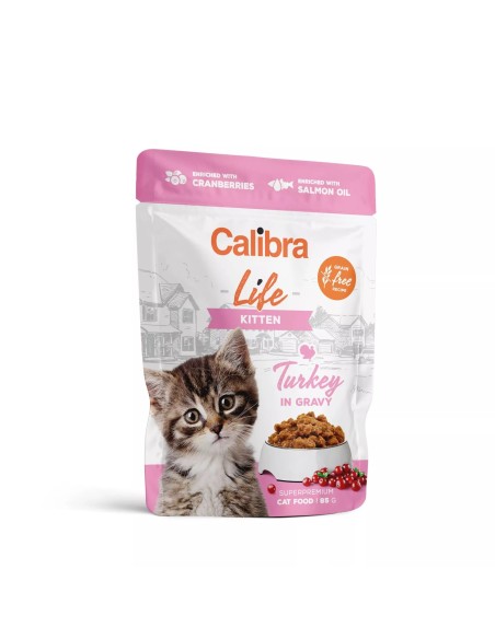 Calibra Life Kitten vrečka Puran v omaki 85g