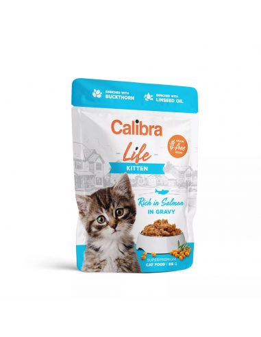 Calibra Life Kitten vrečka Losos v omaki 85g