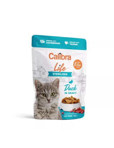 Calibra Life Sterilised vrečka Raca v omaki 85g