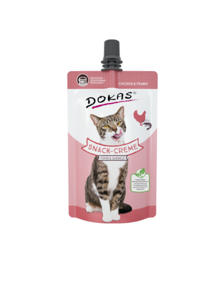 Dokas Snack Cream chicken & prawn for cats 90g