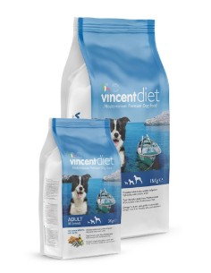 Vincent Diet Dog Adult, Fish, 15 kg