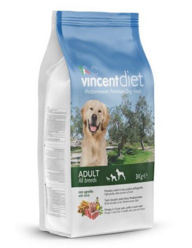 Vincent Diet Dog Adult, jagnje, 3kg