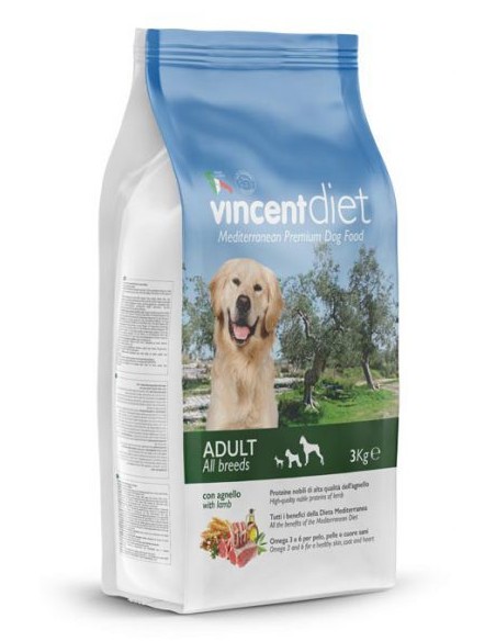 Vincent Diet Dog Adult, jagnje, 3kg