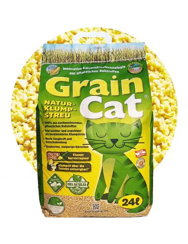 Grain Cat naravni sprijemljivi mačji posip 24 L