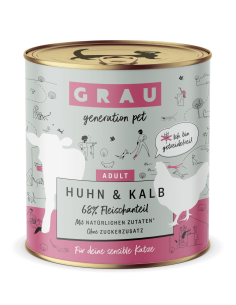 Grau Generation Pet Adult, Chicken and veal 800g