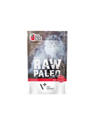 Raw Paleo Adult wet food for cats, Beef 125 g