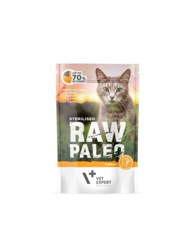 Raw Paleo Sterilized mokra hrana za mačke, Puran 100g