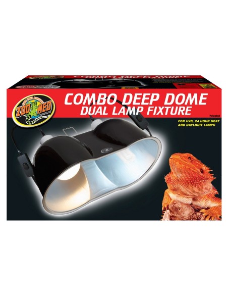 Zoo Med Combo Deep Dome Dual Lamp Fixture