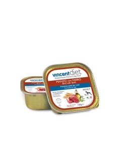 Vincent Diet Adult konzerva Govedina & Pira za pse 150g