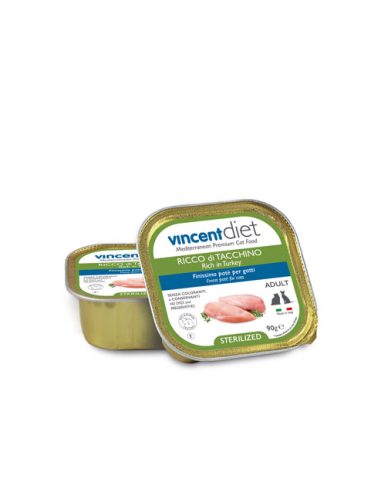 Vincent Diet Sterilized hrana za mačke, puran 90 g