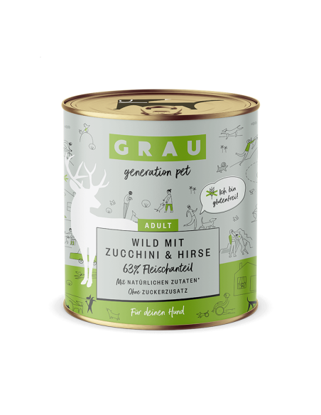 Grau GP Divjačina & Bučke & Proso, konzerva za pse 800 g