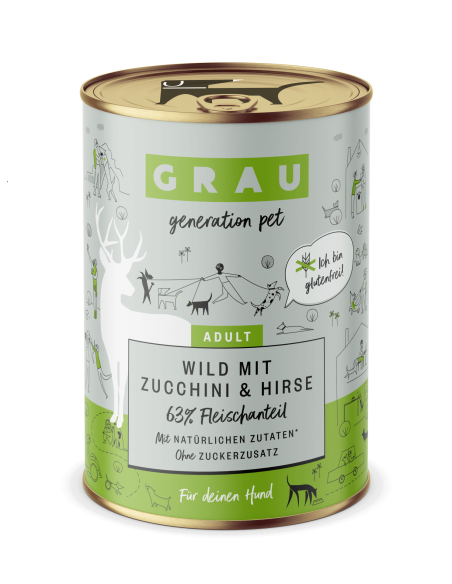 Grau GP Venison & Zucchini & Millet, can for dogs 400 g