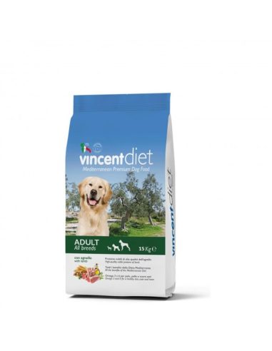 Vincent Diet Dog Adult, jagnje, 15 kg